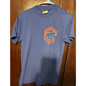 Chicago Cubs Short Sleeve Bike T-shirt Men's Size S Blue